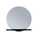 Paulmann Spejl med belysning MIRO � 50CM rund, uden ramme, tunable white, med hylde IP44, sort mat 
