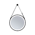 Paulmann Spejl med belysning MIRO � 40CM rund, tunable white, med suspensionss�t IP44, sort mat 