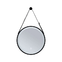 Paulmann Spejl med belysning MIRO � 40CM rund, tunable white, med suspensionss�t IP44, sort mat 