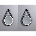 Paulmann Spejl med belysning MIRO � 40CM rund, tunable white, med suspensionss�t IP44, sort mat 