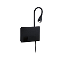 L�selampe HALINA LED med USB tilslutning IP20, sort 