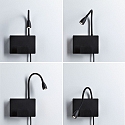 Paulmann reading lamp HALINA LED with USB connection IP20, black 