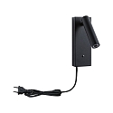 Paulmann L�selampe HULDA LED med USB tilslutning IP20, sort d�mpbar