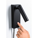 Paulmann L�selampe HULDA LED med USB tilslutning IP20, sort d�mpbar