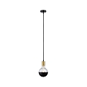 pendant luminaire RAVI IP44 adjustable E27 IP44, gold, black