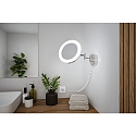 Paulmann mirror with lighting MASUA IP44 - 3X ZOOM 3-fold, round, with flex arm, CCT Switch, tiltable IP44 / IP20, chrome 