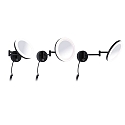 Paulmann mirror with lighting MASUA IP44 - 3X ZOOM 3-fold, round, with flex arm, CCT Switch, tiltable IP44 / IP20, black matt 