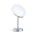 mirror with lighting MASUA IP44 - 3X ZOOM 3-fold, round, CCT Switch, with plug, adjustable IP44 / IP20, chrome 