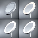 mirror with lighting MASUA IP44 - 3X ZOOM 3-fold, round, CCT Switch, with plug, adjustable IP44 / IP20, chrome 