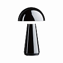 Batteri bordlampe ONZO med USB tilslutning, med touch-d�mper IP44, blank, sort d�mpbar