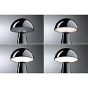 Paulmann Batteri bordlampe ONZO med USB tilslutning, med touch-d�mper IP44, blank, sort d�mpbar