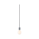 Pendel NEORDIC TILLA med afbryder, med stik E27 IP20, aluminium, gr� d�mpbar