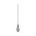Paulmann Pendel NEORDIC TILLA med afbryder, med stik E27 IP20, aluminium, gr� d�mpbar