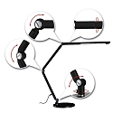 Paulmann desk lamp FLEXBAR LED tunable white, adjustable, black dimmable