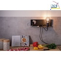 Wall luminaire DEVARA with shelf and sliding socket, 230V, E27 max. 40W