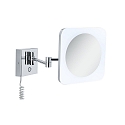 Paulmann Spejl med belysning JORA LED firkantet, med afbryder, med leddelt arm, CCT Switch, med stik IP44, chrom, hvid 