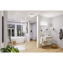 Paulmann Spejl med belysning JORA LED firkantet, med afbryder, med leddelt arm, CCT Switch, med stik IP44, chrom, hvid 