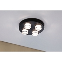 Paulmann Loftlampe KAME � 250MM 4-flammer, rund, omskiftelig IP44, mat, signal sort 
