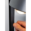 Paulmann floor lamp ALDAN LED with sensor, brushed aluminium, black dimmable