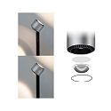 Paulmann floor lamp ALDAN LED with sensor, brushed aluminium, black dimmable