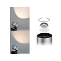 Paulmann Bordlampe ALDAN LED med sensor, aluminium b�rstet, sort d�mpbar