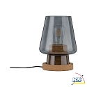 Paulmann Paulmann Neordic Iben Table lamp E27, max. 20W smoked glass cork