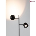 Paulmann floor lamp PURIC PANE I 2 flames, rotatable, with switch, tiltable IP20, black dimmable