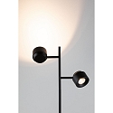 Paulmann floor lamp PURIC PANE I 2 flames, rotatable, with switch, tiltable IP20, black dimmable