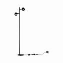 Paulmann floor lamp PURIC PANE I 2 flames, rotatable, with switch, tiltable IP20, black dimmable