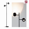Paulmann floor lamp PURIC PANE I 2 flames, rotatable, with switch, tiltable IP20, black dimmable