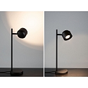 Paulmann Bordlampe PURIC PANE I 1-flamme, drejelig, vipbar IP20, sort d�mpbar