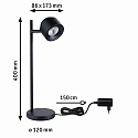 Paulmann Bordlampe PURIC PANE I 1-flamme, drejelig, vipbar IP20, sort d�mpbar