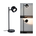 Paulmann Bordlampe PURIC PANE I 1-flamme, drejelig, vipbar IP20, sort d�mpbar