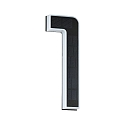 Paulmann solar house number light with accumulator, indirect IP44, black, white matt 