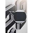 Paulmann solar house number light with accumulator, indirect IP44, black, white matt 