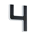 Paulmann Solar husnummer lys med batteri, indirekte IP44, sort, hvid mat 