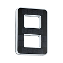 Paulmann solar house number light with accumulator, indirect IP44, black, white matt 