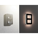 Paulmann solar house number light with accumulator, indirect IP44, black, white matt 