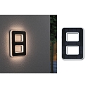 Paulmann solar house number light with accumulator, indirect IP44, black, white matt 
