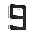 solar house number light with accumulator, indirect IP44, black, white matt 