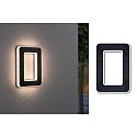 Paulmann Solar husnummer lys med batteri, indirekte IP44, sort, hvid mat 