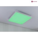 Paulmann LED panel VELORA RAINBOW square, RGBW, medium, dimmable 19W 1690lm RGB + 3000K CRI >80