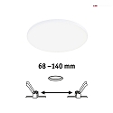 Paulmann Indbygningslampe VARIFIT VENULA EDGE IP44, hvid d�mpbar 12W 1100 | 1600lm 4000K CRI >80