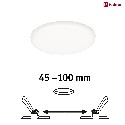Paulmann LED panel VELUNA VARIFIT LED round, adjustable, 10W 750lm 4000K CRI >80