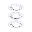 Indbygningslampe BASE COIN LED svingbar, s�t med 3, ZigBee styrbar LED IP20, hvid d�mpbar 5W 430lm 3000K CRI 80-89