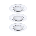 Indbygningslampe BASE COIN LED svingbar, s�t med 3, ZigBee styrbar LED IP20