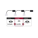 Paulmann LED lyskilde COIN NOVA PLUS s�t med 3, omskiftelig Coin 6W 470lm 2700K 100� CRI >80 