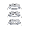 Paulmann Indbygningslampe CHOOSE stiv, s�t med 3 IP44, chrom d�mpbar