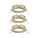 Paulmann Indbygningslampe CHOOSE stiv, s�t med 3 IP44, messing b�rstet d�mpbar