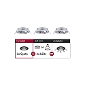 Set of 3 Recessed luminaire CHOOSE, swivelling, IP23, 230V, max. 3x 10W �5.1cm, chrome